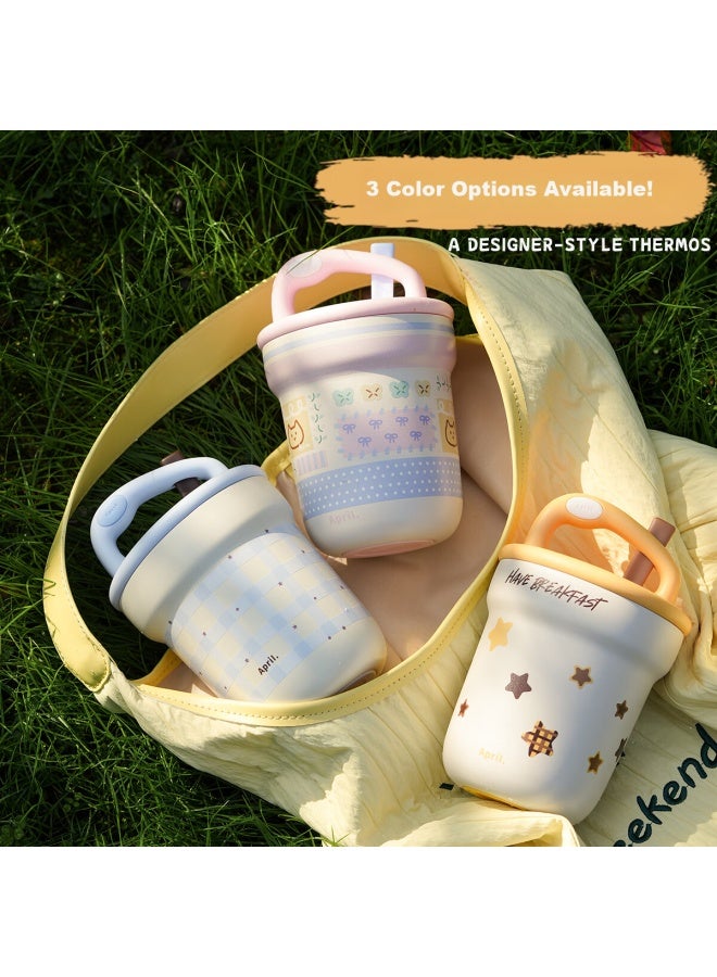 April Portable Thermal Stew Cup Insulated Breakfast Mug With Lid And Spoon Soup Cup Soy Milk Cup Travel Cup Water Bottle Birthday Gift - Image 2