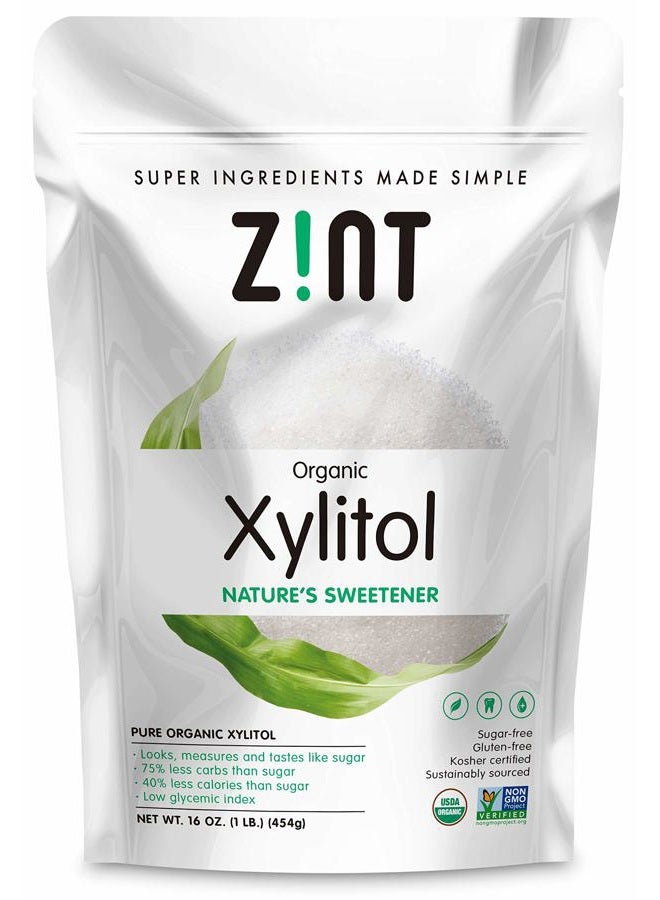 Zint Xylitol Natural Sweetener Healthier Sugar Replacement, Certified Halal Non-GMO - (1 lb) - Image 1