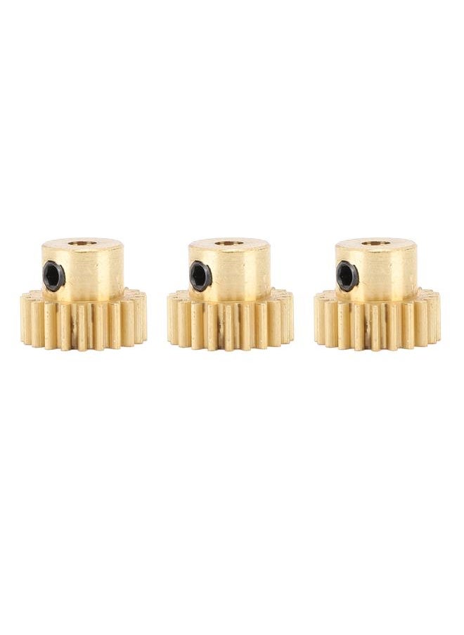 Thoraya 3Pcs RC Car Gear Copper M0.8 3.175mm Diameter Remote Control Car Motor Gear Replacement 17T  - Image 2