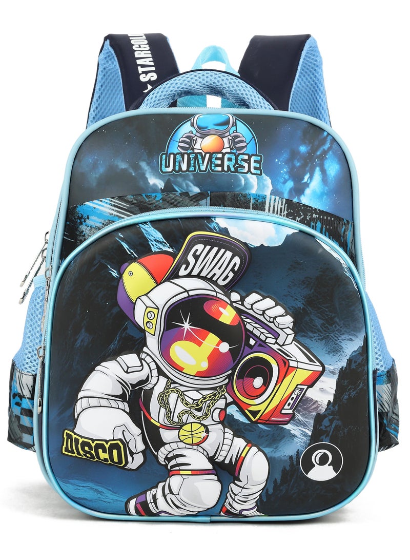 UNIVERSAL Kid's Boys Girls, School Bag, 3D Cartoon & Hero Design Baby Backpack For Baby Boys With Adjustable Strap For School 12 Inch - Image 1