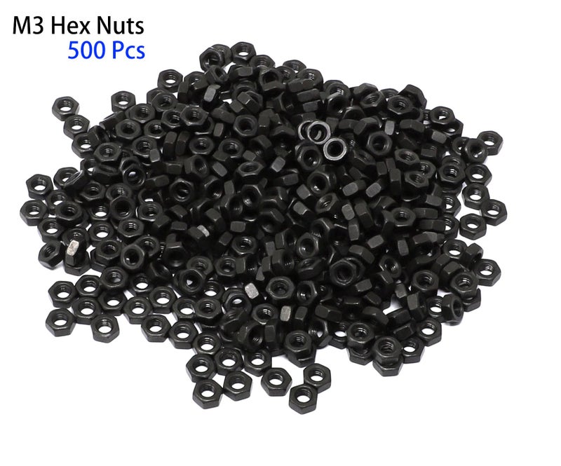 iexcell 1500 Pcs M3 x 6/8/10/12/14/16/20/25/30/35/40/45/50 Alloy Steel 10.9 Grade Hex Socket Button Head Cap Screws Bolts Nuts Washers Assortment Kit, Black Oxide Finish - Image 3