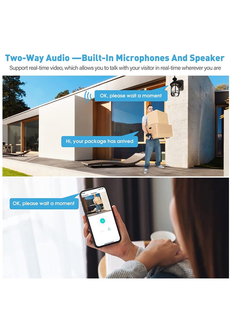 ELTRAZONE - Light Bulb Security Camera, E27 Wireless WiFi Outdoor Security Camera, 1080P 2.4GHz WiFi Smart Home Surveillance Cam 355 Degree with Two-Way Audio, Night Vision, Motion Detection, Work with Alexa - Image 1