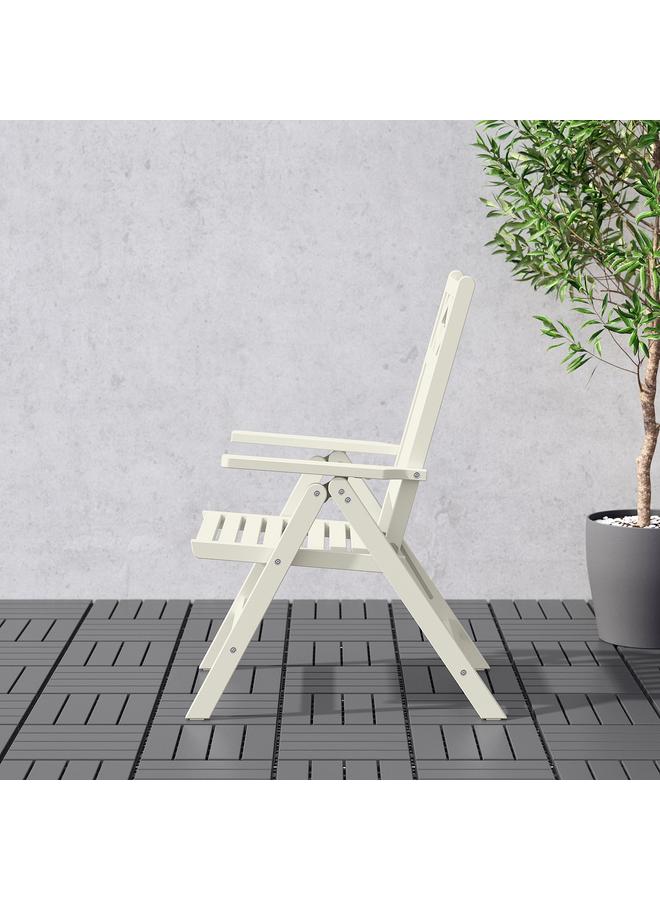 زبون كرسي استرخاء، خارجي، أبيض/بيج - Image 5