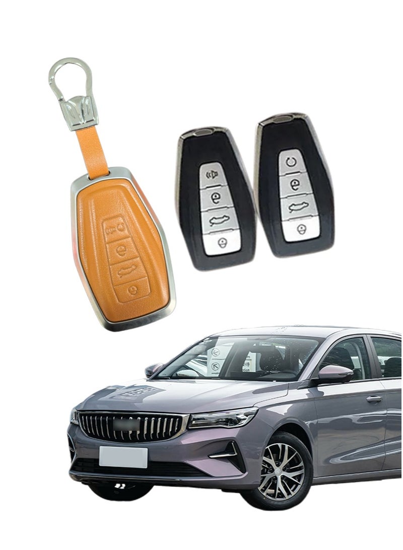 GEELY  Suitable for Geely automobile key protector, which perfectly wraps and protects automobile keys. It is wear-resistant, simple, elegant, fashionable and beautiful. - Image 1