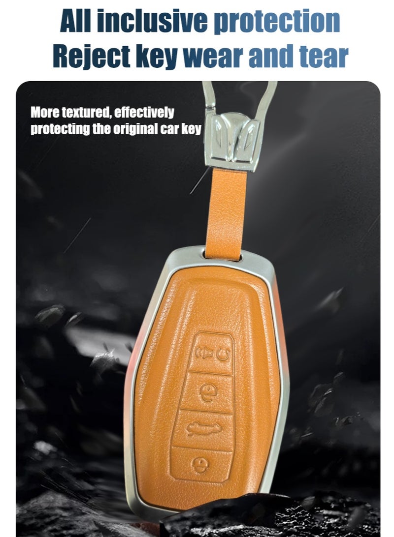 GEELY  Suitable for Geely automobile key protector, which perfectly wraps and protects automobile keys. It is wear-resistant, simple, elegant, fashionable and beautiful. - Image 3