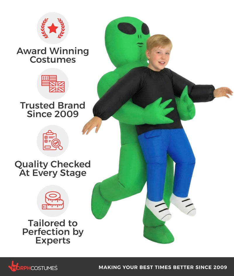 Morph Kids Alien Costume, Inflatable Alien Costume Kids, Aliens Blow Up Costumes Kid, Boys Inflatable Costumes - Image 5