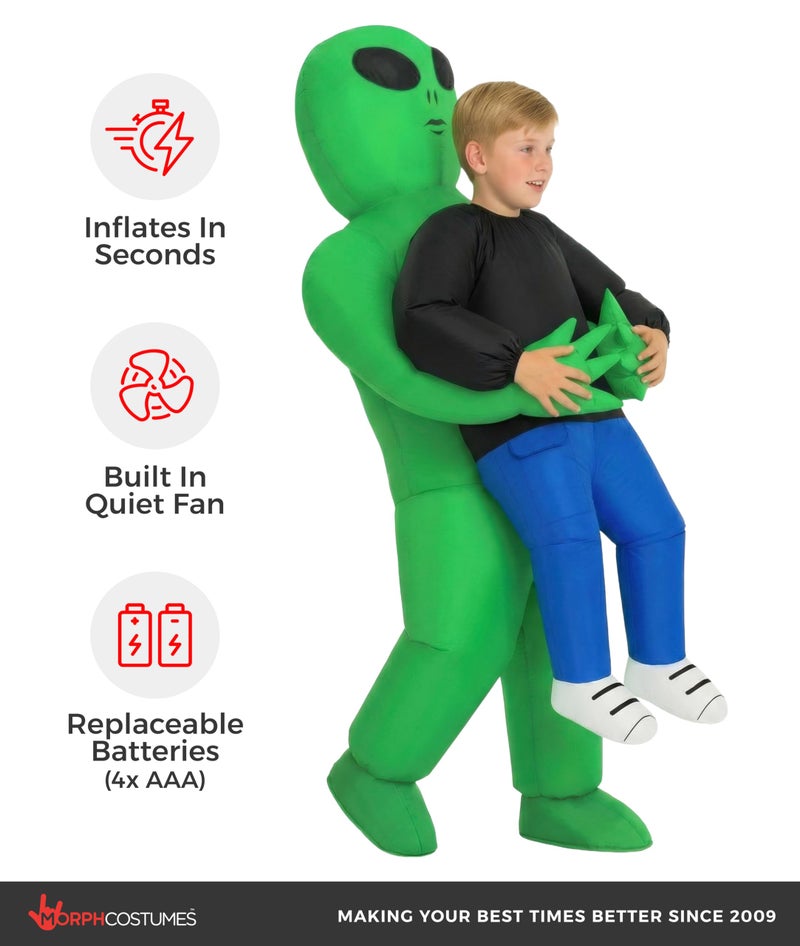 Morph Kids Alien Costume, Inflatable Alien Costume Kids, Aliens Blow Up Costumes Kid, Boys Inflatable Costumes - Image 3