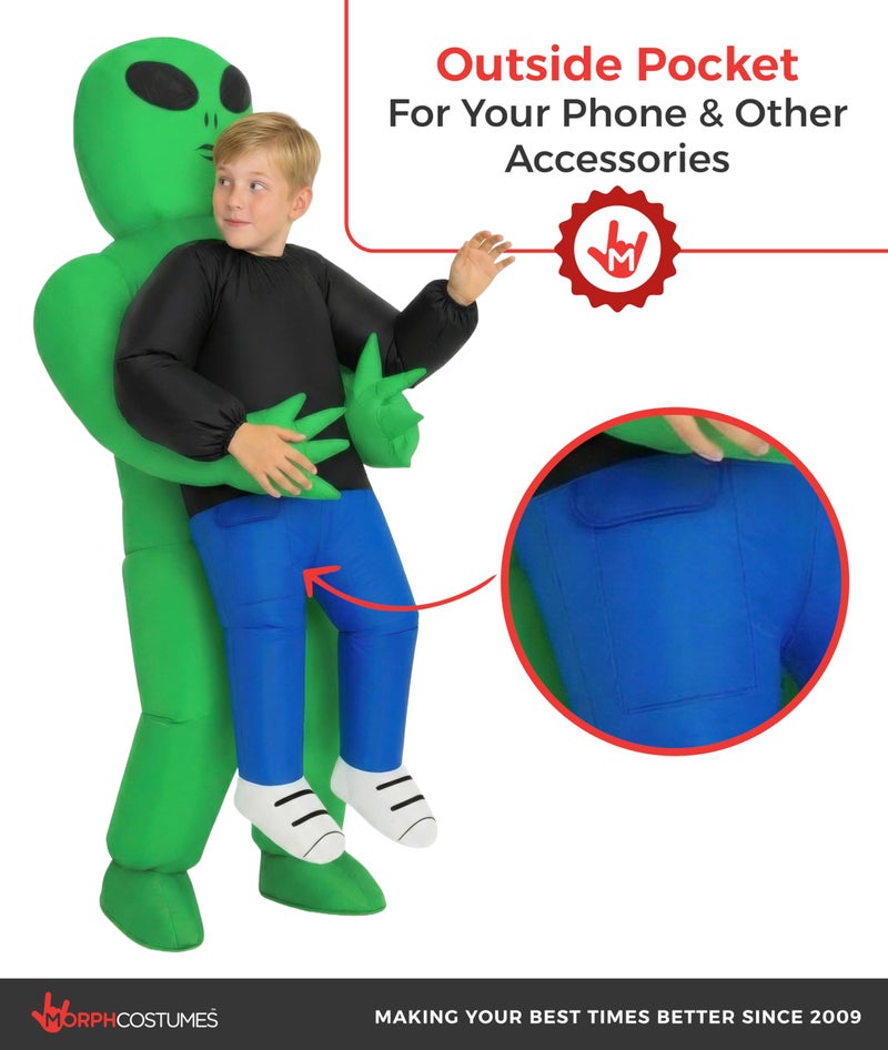 Morph Kids Alien Costume, Inflatable Alien Costume Kids, Aliens Blow Up Costumes Kid, Boys Inflatable Costumes - Image 2