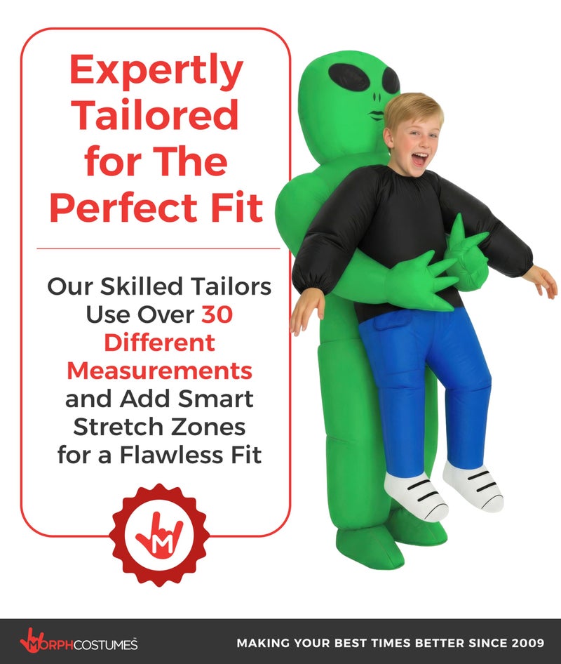 Morph Kids Alien Costume, Inflatable Alien Costume Kids, Aliens Blow Up Costumes Kid, Boys Inflatable Costumes - Image 4