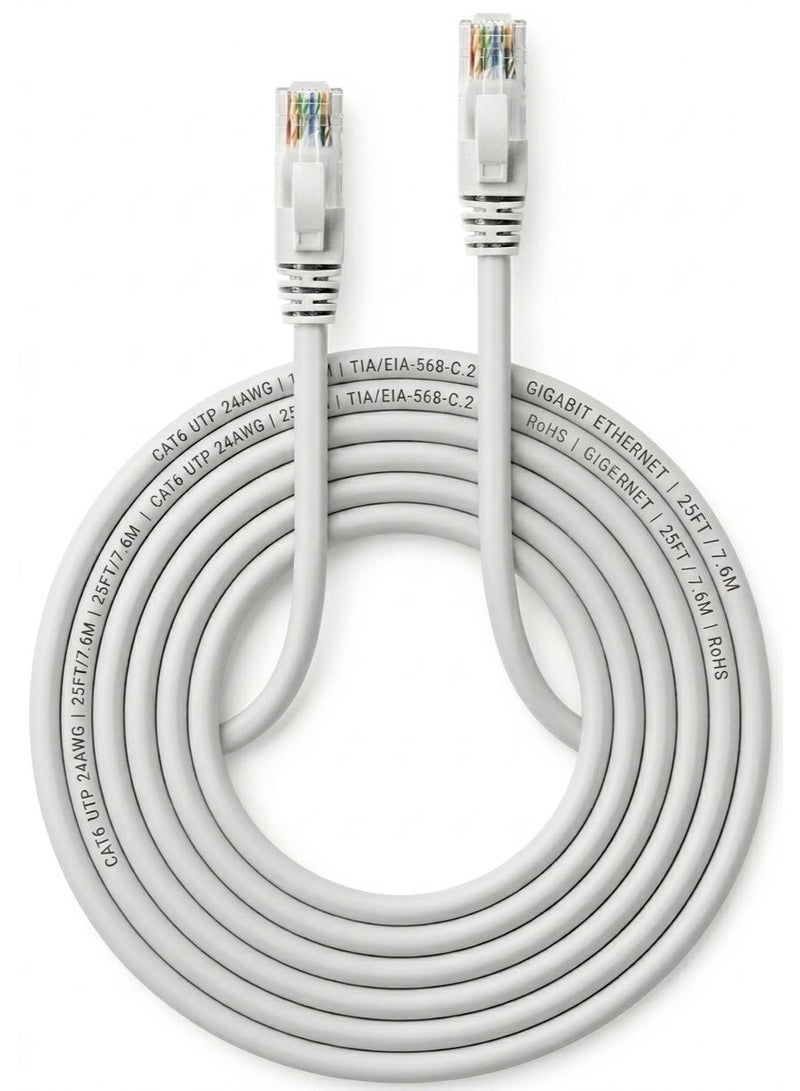 جون بولز كابل إيثرنت Cat6 بطول 5 أمتار، كابل شبكة محلية عالي السرعة، كابل شبكة Cat6 للاستخدام الداخلي، سلك إيثرنت Cat6 لأجهزة الراوتر والمودم والألعاب والكمبيوتر الشخصي والكمبيوتر المحمول، توصيل كابل Cat6، كابل إنترنت Cat6 RJ45 - Image 5