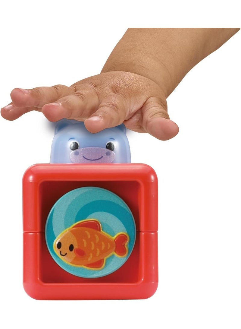 VTech Baby شاحنة فتيك بيبي بوب-أ-بلوك، لعبة تعليمية تفاعلية، لعبة حسية، تطور المهارات الحركية، تعلم الأرقام والأشكال والملمس، مناسبة للأعمار من 6، 9، 12 شهرًا فما فوق، النسخة الإنجليزية - Image 4