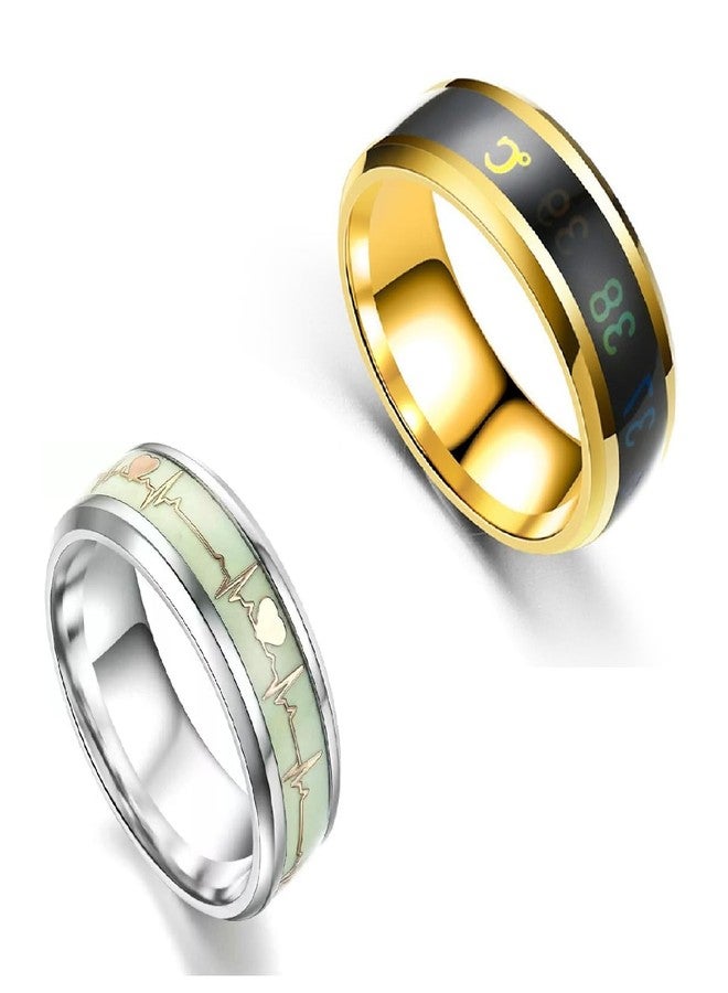 IGA COLLECTION Valentine Stylish Fashionable Latest Combo ECG & Gold Temperature Ring W1 (18) - Image 4