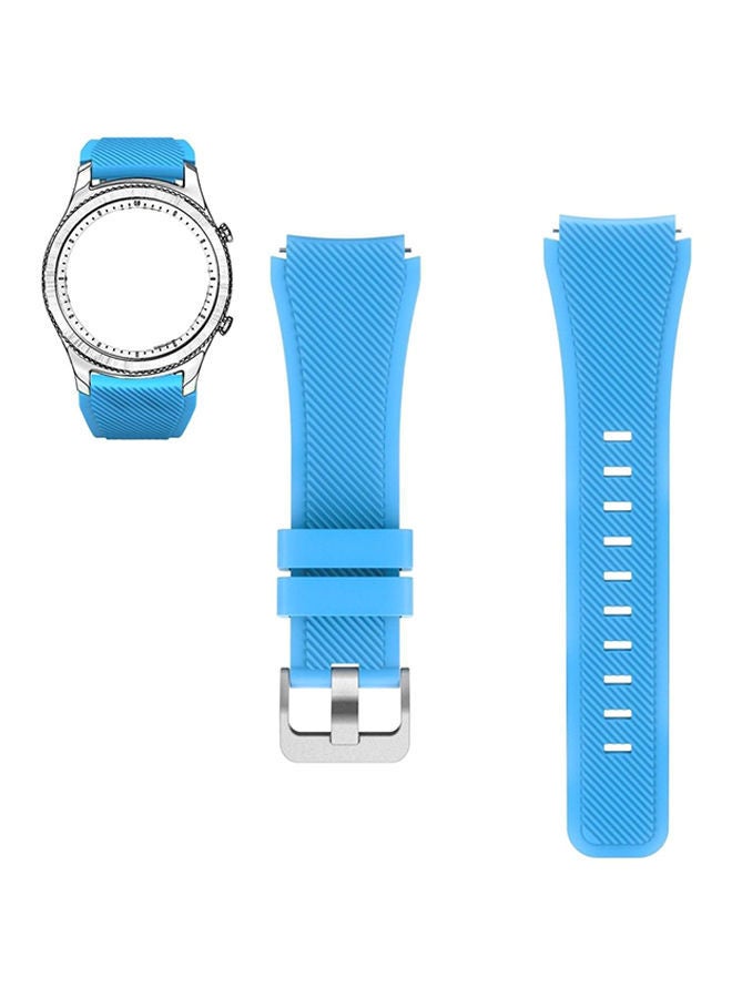 NIBEMINENT Rubber Band For Gear S3 Frontier Classic Blue 