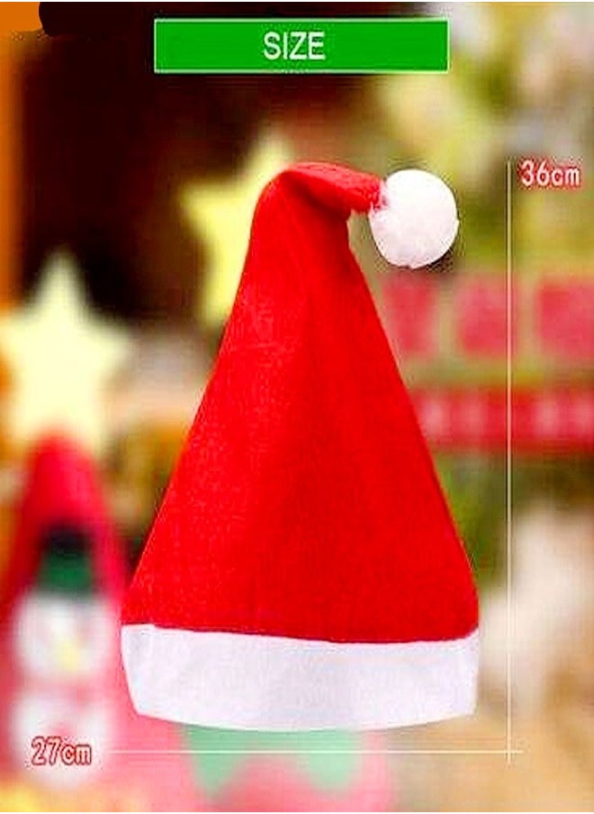 fashionhome - 6pcs Christmas Hats for Kids Cute Santa Claus Bonnet Dress Accessories for Children and Adults 36*27*27CM - Image 1