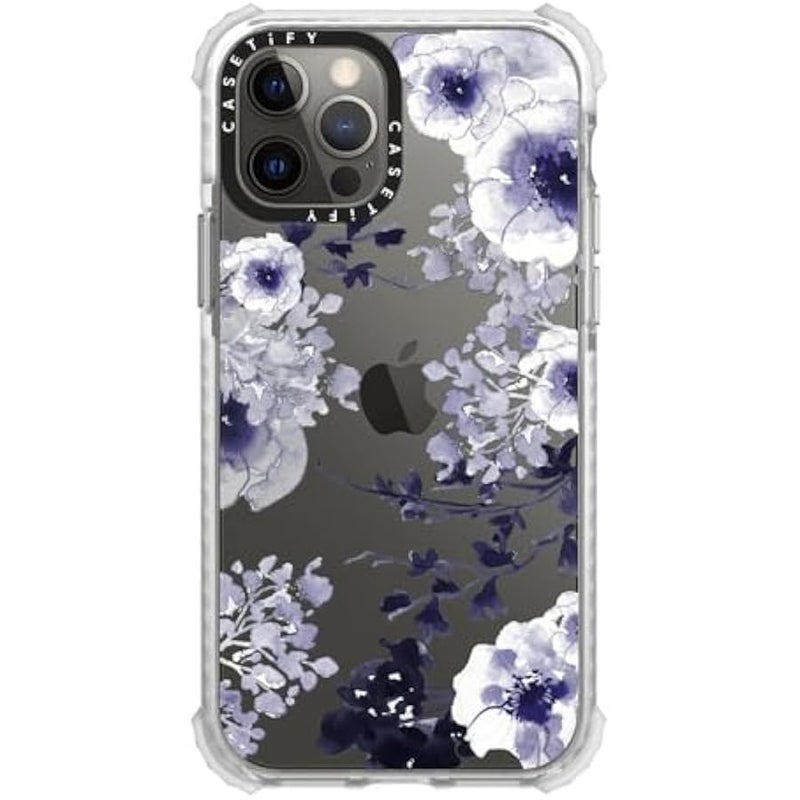 Casetify Ultra Impact Case for iPhone 12 / iPhone 12 Pro - Blue Spring - Clear Frost - Image 4