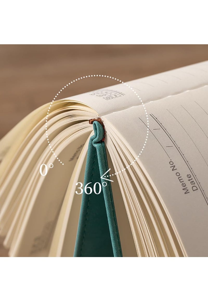 Barakah A5 Notebook Journal with Pen - Hardcover Executive Notebooks Premium Thick Paper, College Lined Journal, 8.3"×5.8", 416 Page, PU Leather Diary, Algae Green - Image 3