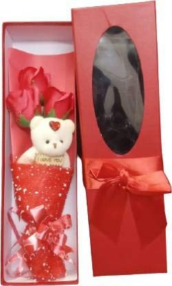 Nihan Enter[prises Nihan Enterprises Artificial Flower Gift Set for Valentine Special for Gift 