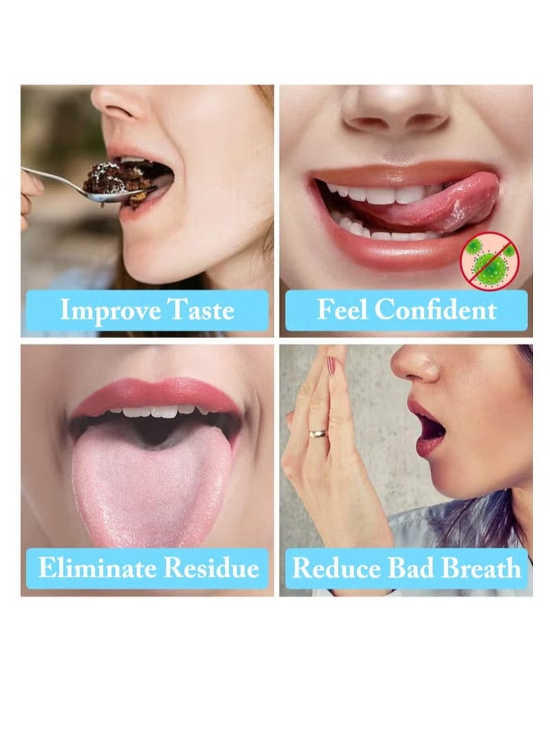 مكشطة لسان للبالغين من الفولاذ المقاوم للصدأ، مكشطة لسان معدنية للعناية بالفم، فرشاة لسان لتحسين رائحة الفم الكريهة ونفس منعش مع صندوق تخزين معدني، عبوتان - Image 5