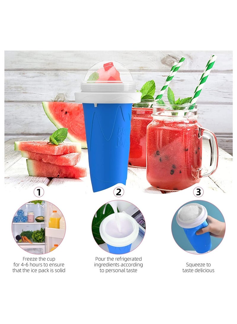 ELTRAZONE Slushy Maker Cup, Slushy Maker Ice Frozen Squeeze Cup Cooling Maker Cup Freeze Mug Milkshake Smoothie Mug - Image 2