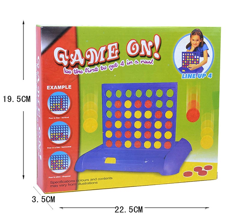 SHUYUE 4 in A Row Board Games Foldable Line up 4 Toys Children's Educational for Kids Blue - Image 3