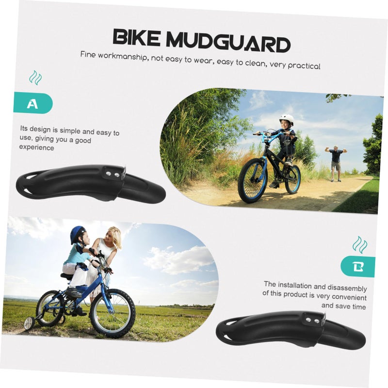 Mountain Bike Front Rear Mudguard Fenders Quick Release Lightweight Black 1 Pair - Image 5