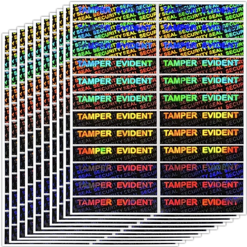 Tamper Evident Stickers Hologram Labels with Unique Sequential Number 25 x 05 240