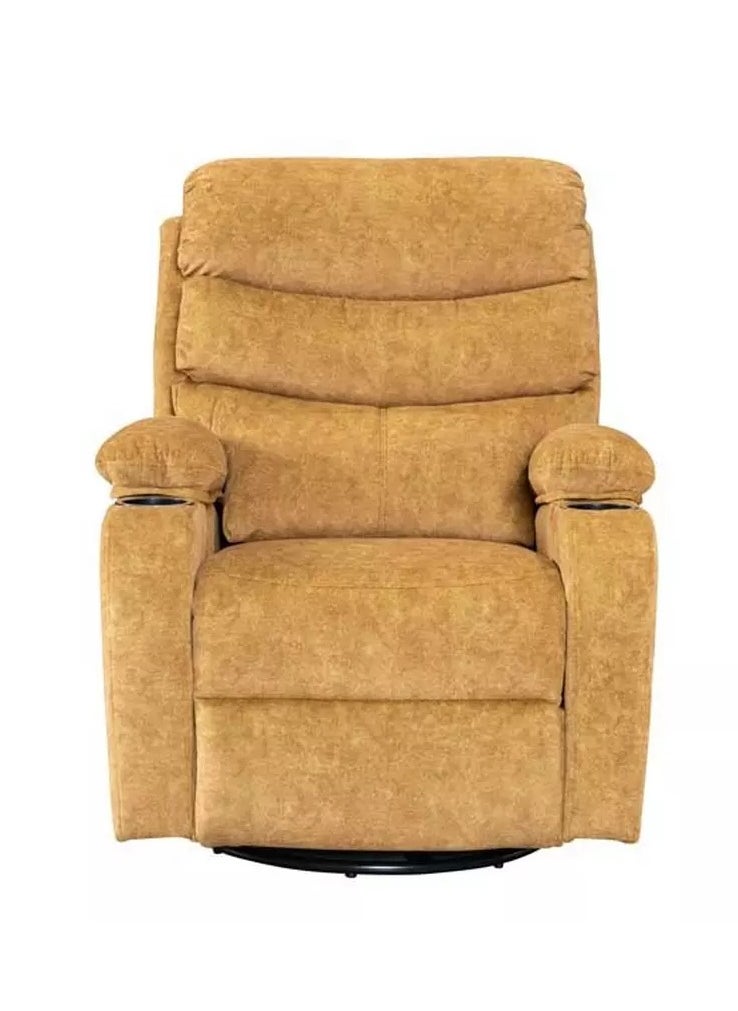 Homez Recliner Chair with Rocking and Swivel Function Yellow  - Image 1
