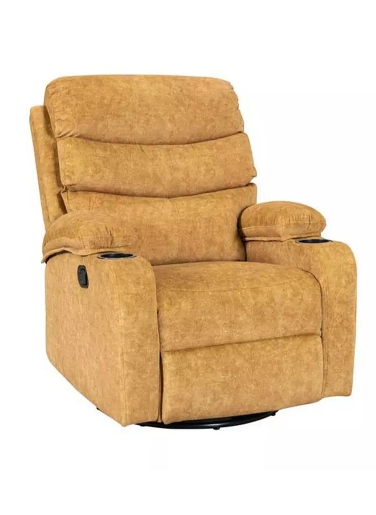 Homez Recliner Chair with Rocking and Swivel Function Yellow  - Image 2