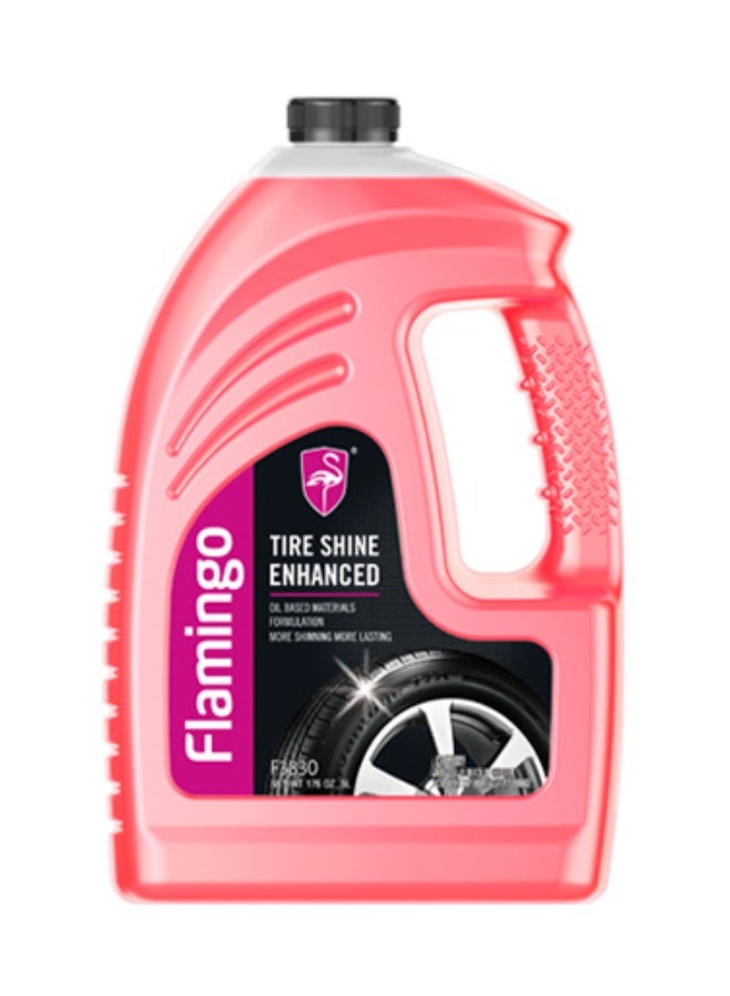 Flamingo Tire Shine Enhanced – ملمع إطارات السيارات بتركيبة محسنة ولمعان عميق طويل الأمد – 5 لتر