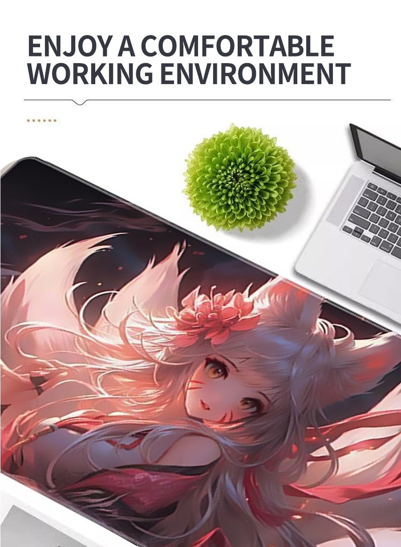 بيروي لوحة ماوس أنمي 80 سم*30 سم، لوحة ماوس للألعاب، لوحة ماوس كبيرة، لوحة ماوس ممتدة للوحة المفاتيح، لوحة ماوس ممتدة للوحة المفاتيح مع قاعدة مانعة للانزلاق وحواف مخيطة - Image 5