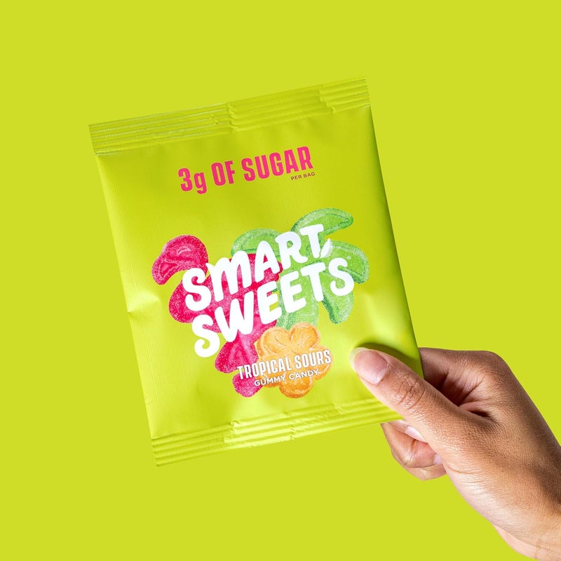 SmartSweets Tropical Sours Gummy Candy - 1.8oz (Pack of 14) - Low Sugar, Plant-Based, Gluten-Free Snack - Image 3