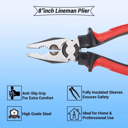 Hillgrove Hand Tool Kit with Plier, Hammer, Screwdriver, Wire Cutter (5 Tools) - Image 3