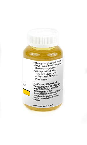 Grumbacher Linseed Medium for Oil Paintings, 8 Ounce Bottle, Yellow (558-8) - Image 2