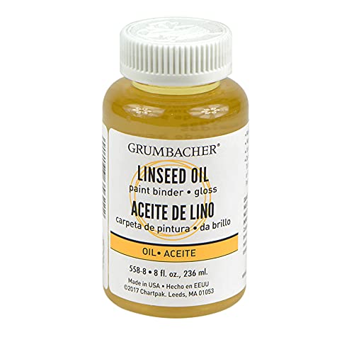 Grumbacher Linseed Medium for Oil Paintings, 8 Ounce Bottle, Yellow (558-8) - Image 4