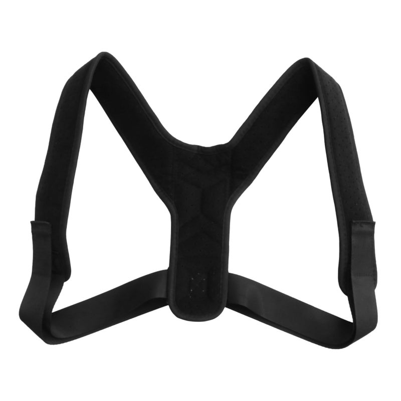 Adjustable Hunchback Corrector Back Brace for Men Women Posture Support Belt Black - Image 2