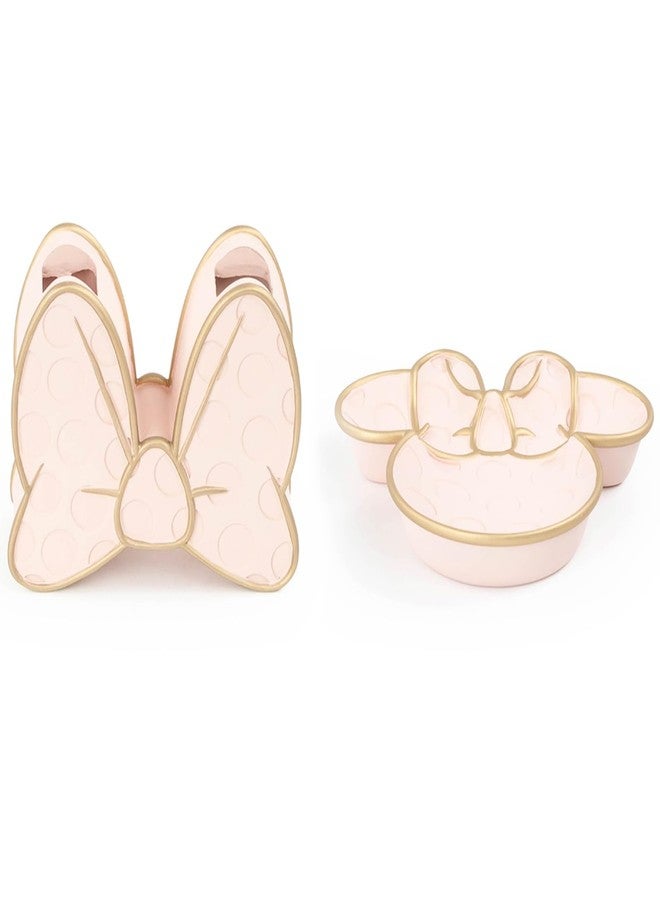 Jay Franco Disney Minnie Mouse Bathroom Accessories - 2 Piece Pink Resin Bathroom D cor and Storage Set Includes Toothbrush Holder and Soap Dish Set - Image 1
