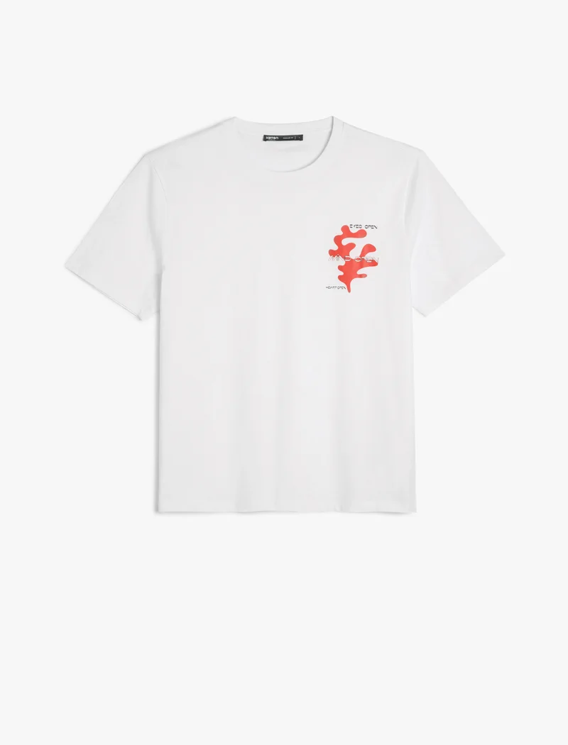 كوتون Minimal Printed T-Shirt