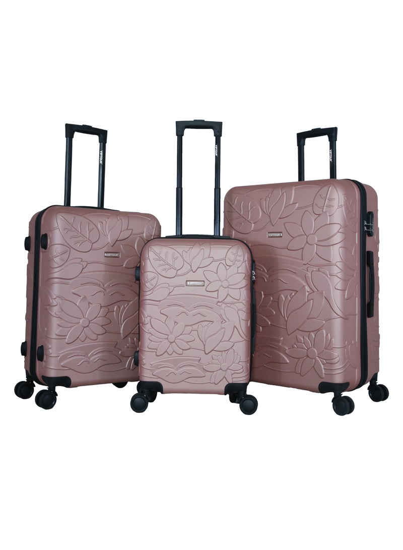VIPTOUR Luggage Set 3Pcs ABS Trolley Bag Set With Number Lockable System - Image 1