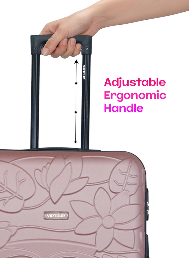 VIPTOUR Luggage Set 3Pcs ABS Trolley Bag Set With Number Lockable System - Image 5