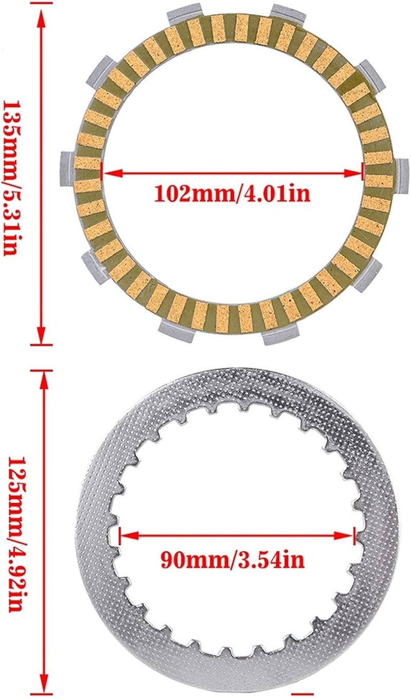 QASULER Clutch Friction Disc Plates for Motorcycles - Image 2