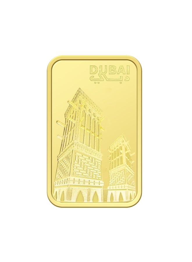 الإمارات مينتنج الإمارات مينتينج سبيكة ذهب 1 جرام - تصميم المبنى التراثي الإماراتي - نقاء 999.9  - Image 2