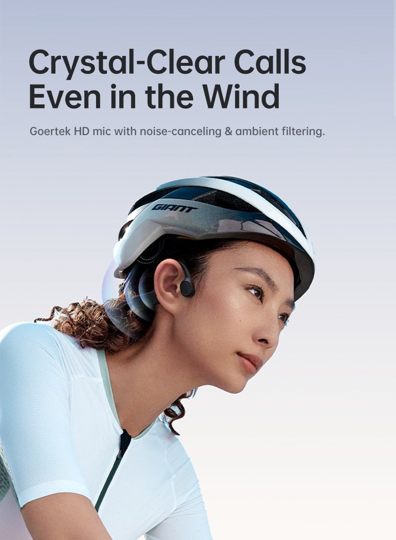 sanag Bone Conduction Headphones, HD Microphone, Ultra-Light & Secure Fit, 32G Storage, Open-Ear Sport Headphones, IPX8 Waterproof, Magnetic Charging, Bluetooth 6.0, Black - Image 4