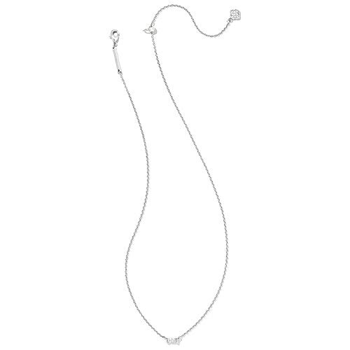 Kendra Scott Juliette Silver-Plated Brass Necklace in White Crystal, Fashion Jewelry For Women - Image 2