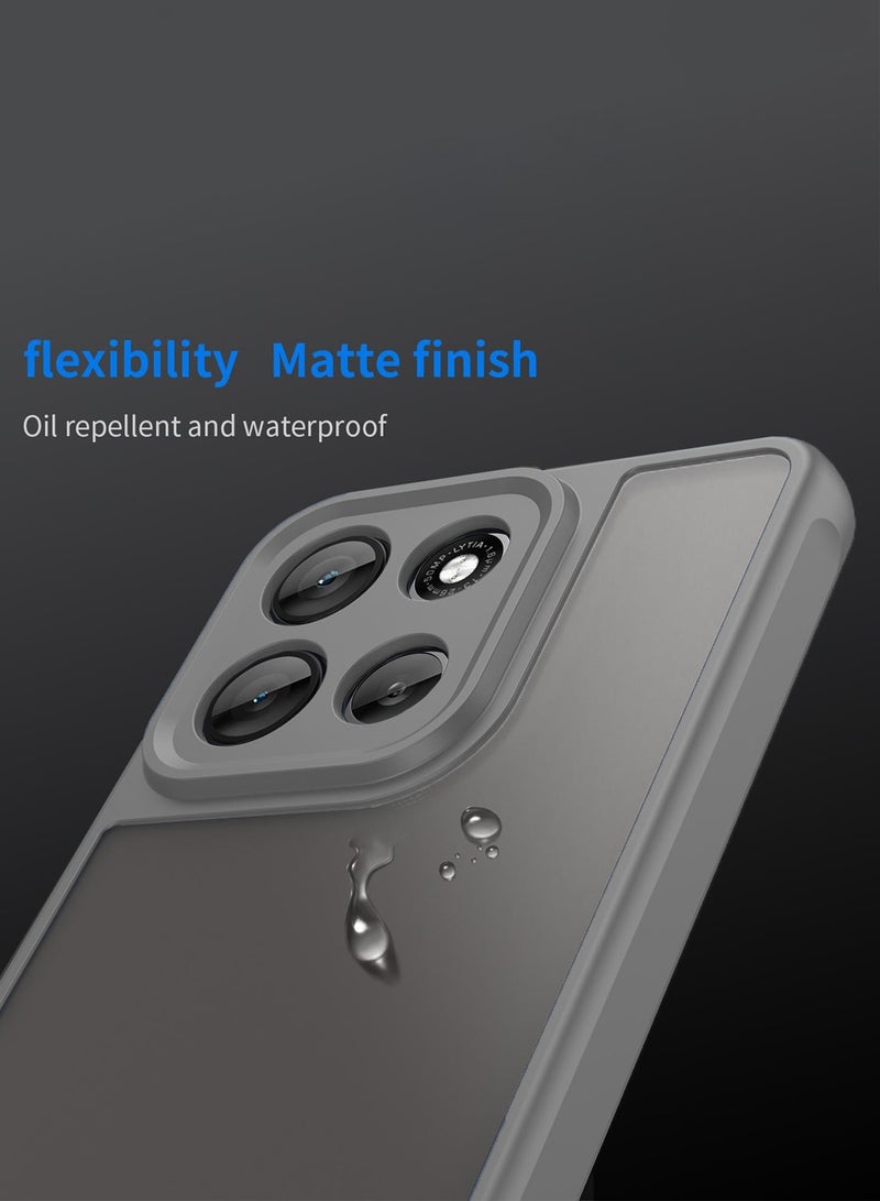 Wtech Motorola Moto G56 5G 2025 Hybrid TPU Silicone with Raised Camera Slim Armour Case Cover (MCAPSA) - Clear/Grey - Image 4