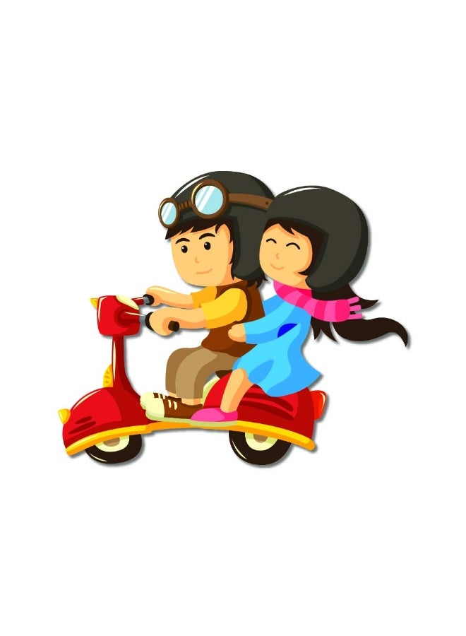 Bhai Please Enjoy The Little Things and Couple Ride Wooden Fridge Magnet Pack of 2 pcs one pc Each Design Quotes Love Travel Decorations and Gifts - Image 2