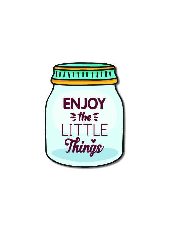 Bhai Please Enjoy The Little Things and Couple Ride Wooden Fridge Magnet Pack of 2 pcs one pc Each Design Quotes Love Travel Decorations and Gifts - Image 3