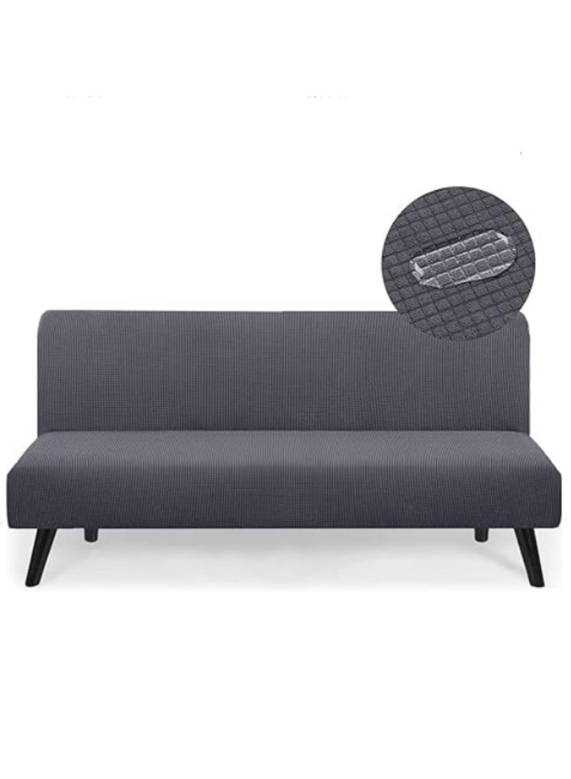 غطاء أريكة من الفليكس المرن القطبي مقاس 180-220 سم - ملاءمة مثالية، حماية كاملة، غير قابل للانزلاق، قابل للغسل في الغسالة، تصميم بدون ذراعين - مثالي للمنازل التي تحتوي على أطفال وحيوانات أليفة، اللون رمادي - Image 3