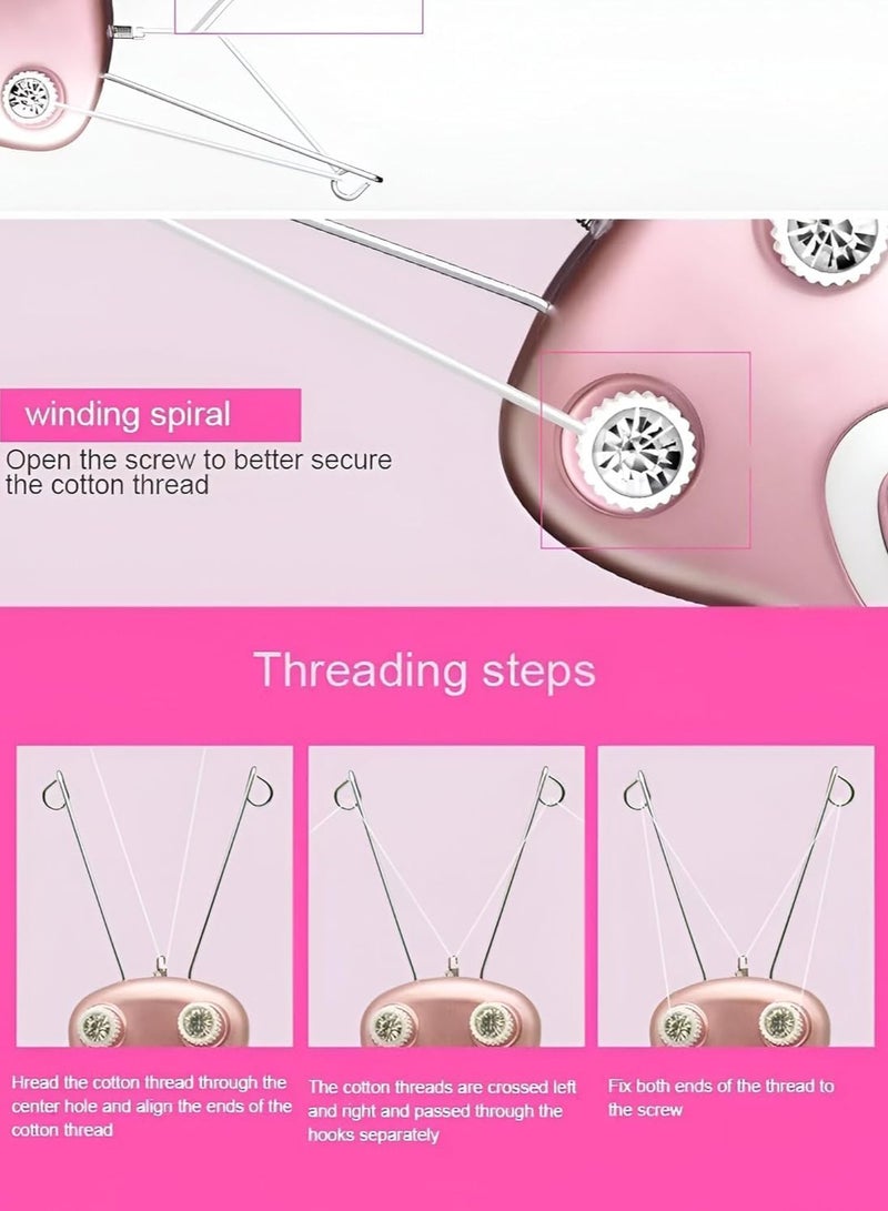 Daling Electric Cotton Thread Epilator for Women – Automatic Facial Hair Remover for Fine Hairs on Face, Chin, Upper Lip, and Arms (Pink) - Image 5