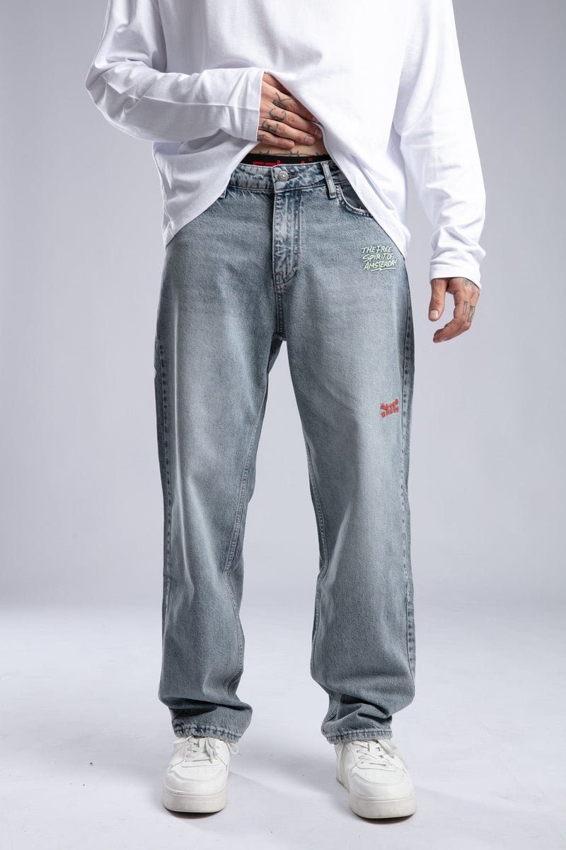 Catch Embroidered Baggy Jeans - Image 2