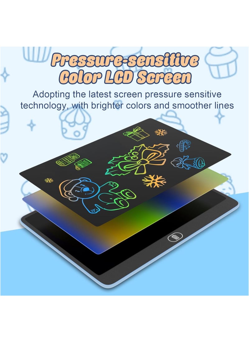 Toshionics 22 Inch LCD Writing Drawing Tablet Pad for Kids Children’s Toddlers Early Education Development Colorful Digital Travel Road trip Activity Car Toy Preschool Learning Tool Doodle Board Classroom Activity Pad LCD E-Writer Sketch Electronic Note Pad Perfect Gift for Birthday Christmas Eid Easter Holidays New Year Graduation Back to School Supplies Stocking Stuffer for Kids Home and Office Memo Pad Reminder Board  - Image 2